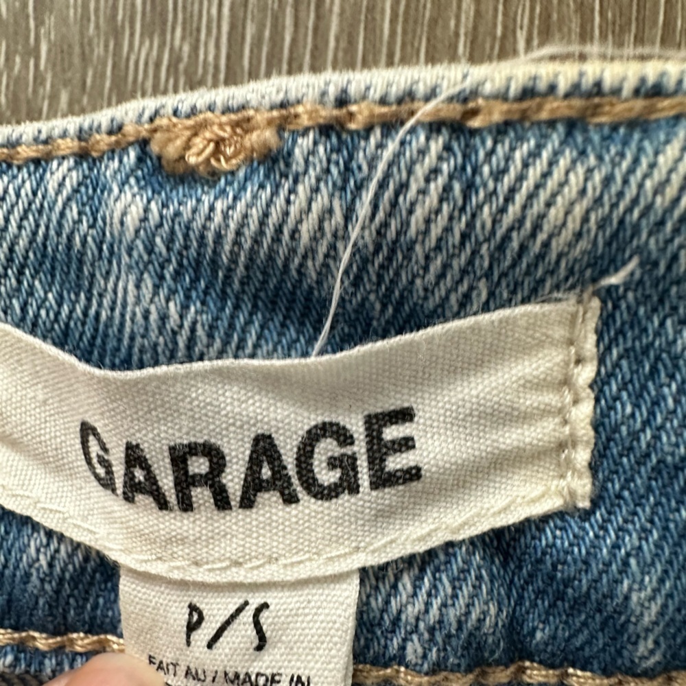 Garage Light Blue Denim Zip-Front Mini Skirt - Picture 5 of 8